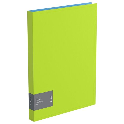 фото Berlingo папка на 4-х кольцах fuze а4, пластик салатовый