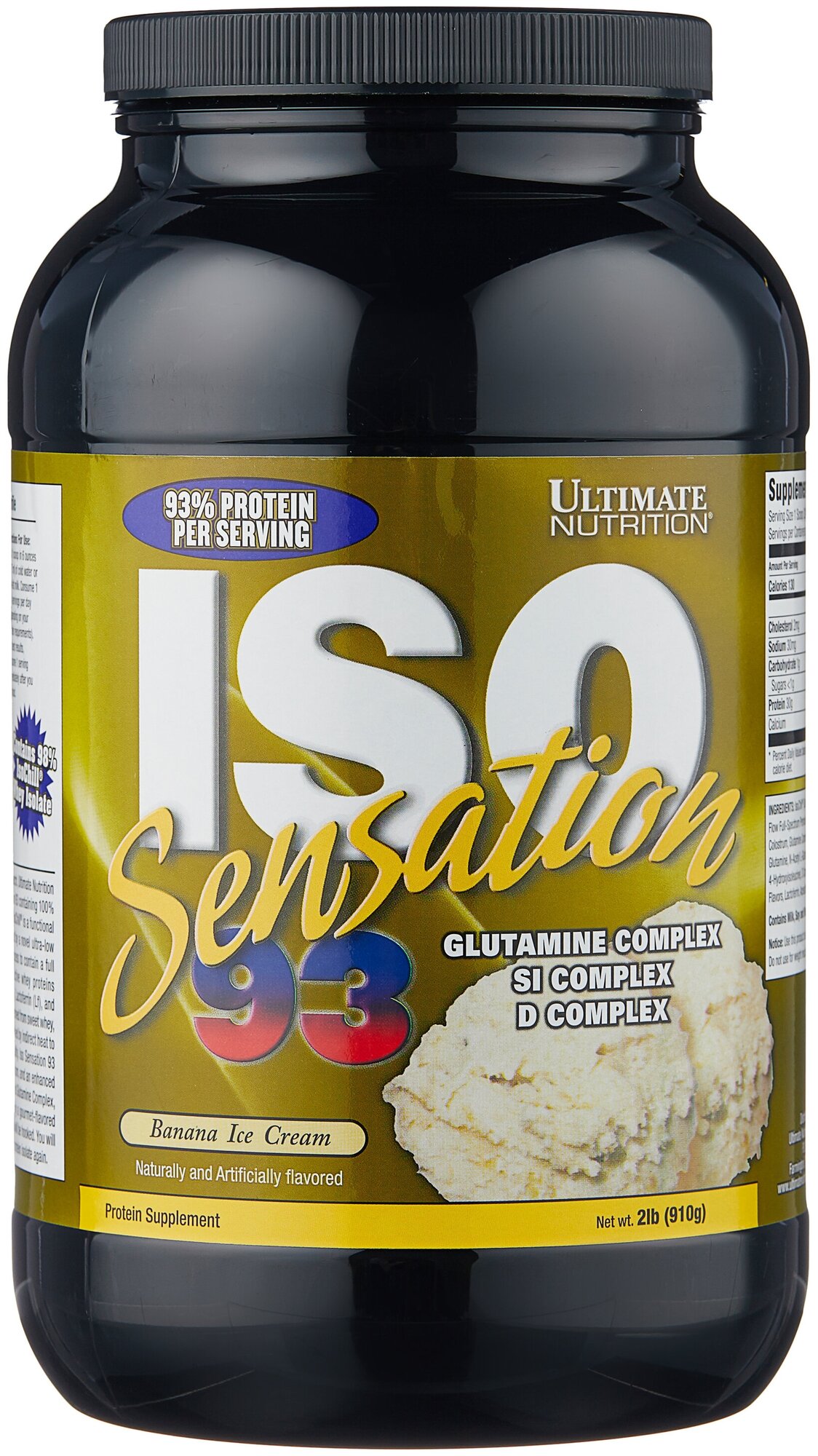 UltimateNutrition Iso Sensation 908 g Банановое мороженое