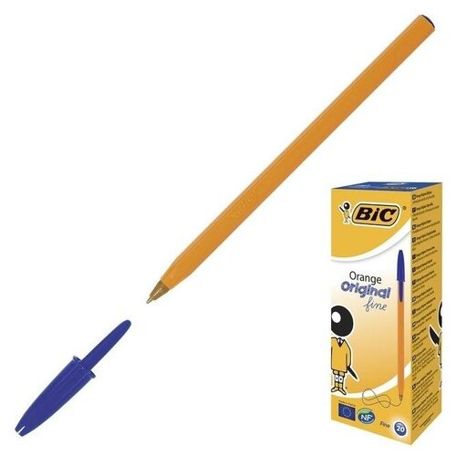 Ручка шариковая BIC Orangе, чернила синие, узел 0.8мм, одноразовая