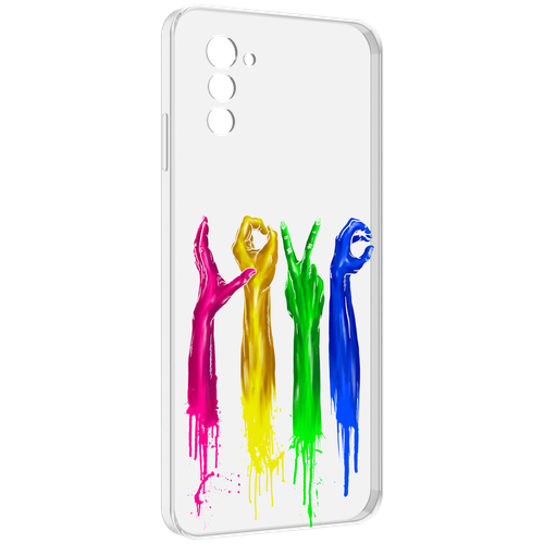 Чехол MyPads яркие руки love для UleFone Note 12 / Note 12P задняя-панель-накладка-бампер