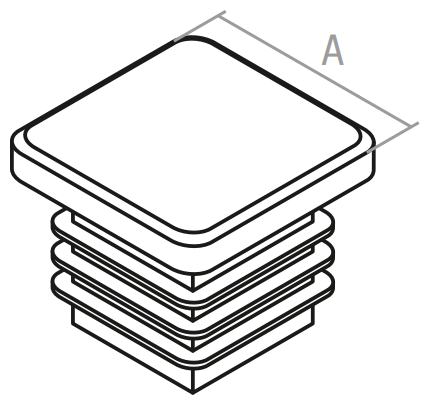 Заглушка для труб квадр.30х30мм 200шт