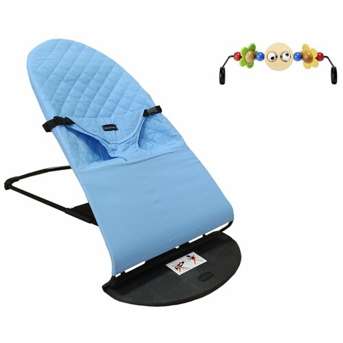 фото Детский шезлонг 3-16 кг baby balance chair (голубой) denlive