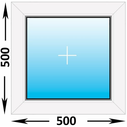 Пластиковое окно Melke глухое 500x500 (ширина Х высота) (500Х500)