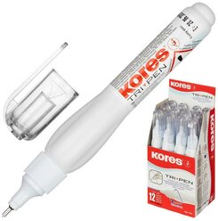 Корректирующая ручка 10мл Kores Tri Pen, металлический наконечник 3 шт.