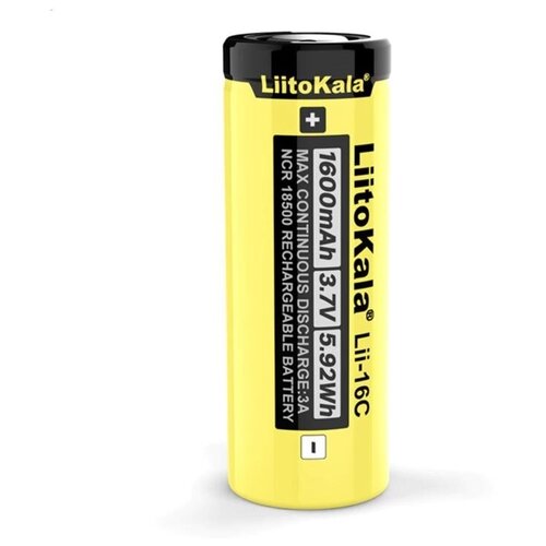 Аккумулятор Li-ion LiitoKala 18500 3.7 v 1600 mAh