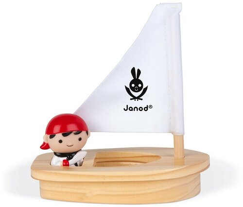 Набор игрушек для ванной Janod Боцман Джон Мосс и его лодка