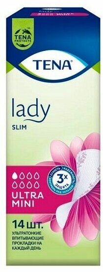 Прокладки урологические Ultra Mini Slim Lady Tena/Тена 14шт