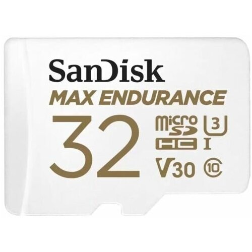 Карта памяти MicroSDHC 32GB SanDisk SDSQQVR-032G-GN6IA (с SD адаптер) Class 10 UHS-I U3 V30 карта памяти samsung pro endurance 128 гб class 10 v30 uhs i u3 адаптер на sd