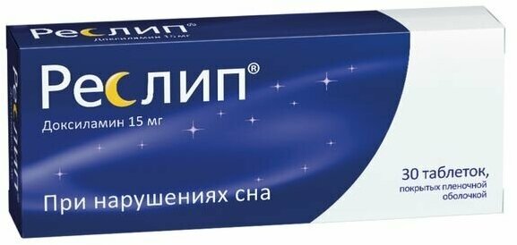 Реслип таблетки п/о плен. 15мг 30шт