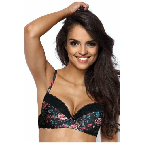 фото Бюстгальтер mat lingerie, размер 75d, черно-розовый