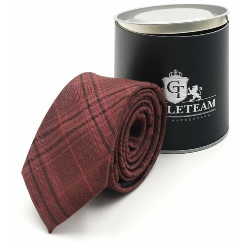 Галстук GENTLETEAM Classic бордовый из хлопка
