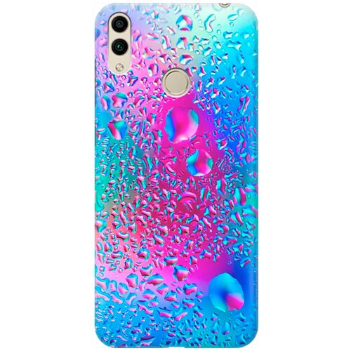 фото Re:pa накладка transparent для honor 8c с принтом "капли на стекле"