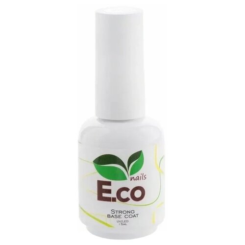 E.co nails Базовое покрытие Strong Base Coat, прозрачный, 15 мл базовое покрытие прозрачное kapous strong base coat 15 мл