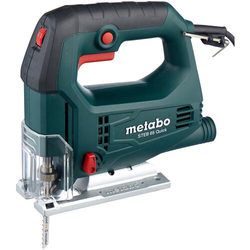 Электролобзик Metabo STEB 65 Quick кейс, 450 Вт черный/зеленый