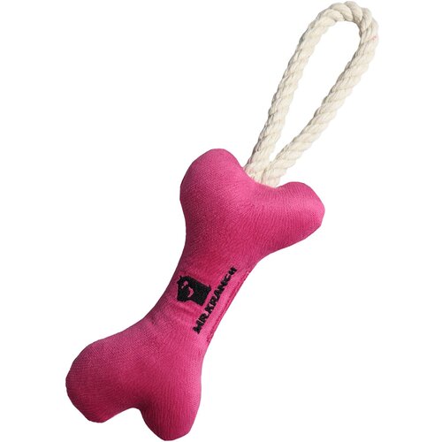 фанси петс fpt1 игрушка для собак косточка 19см 93906 1 шт Игрушка для собак Mr.Kranch Косточка с канатом нежно розовая 31 х 9 х 4 см (1 шт)
