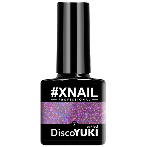 Светоотражающий гель лак XNAIL DISCO YUKI с хлопьями юки, 10 мл, №07