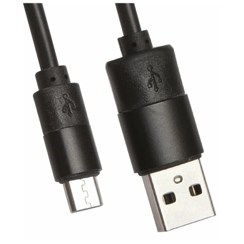 USB кабель LP Micro USB круглый soft touch металлические разъемы, черный usb кабель lp usb type c круглый soft touch металлические разъемы 1 2метра черный коробка