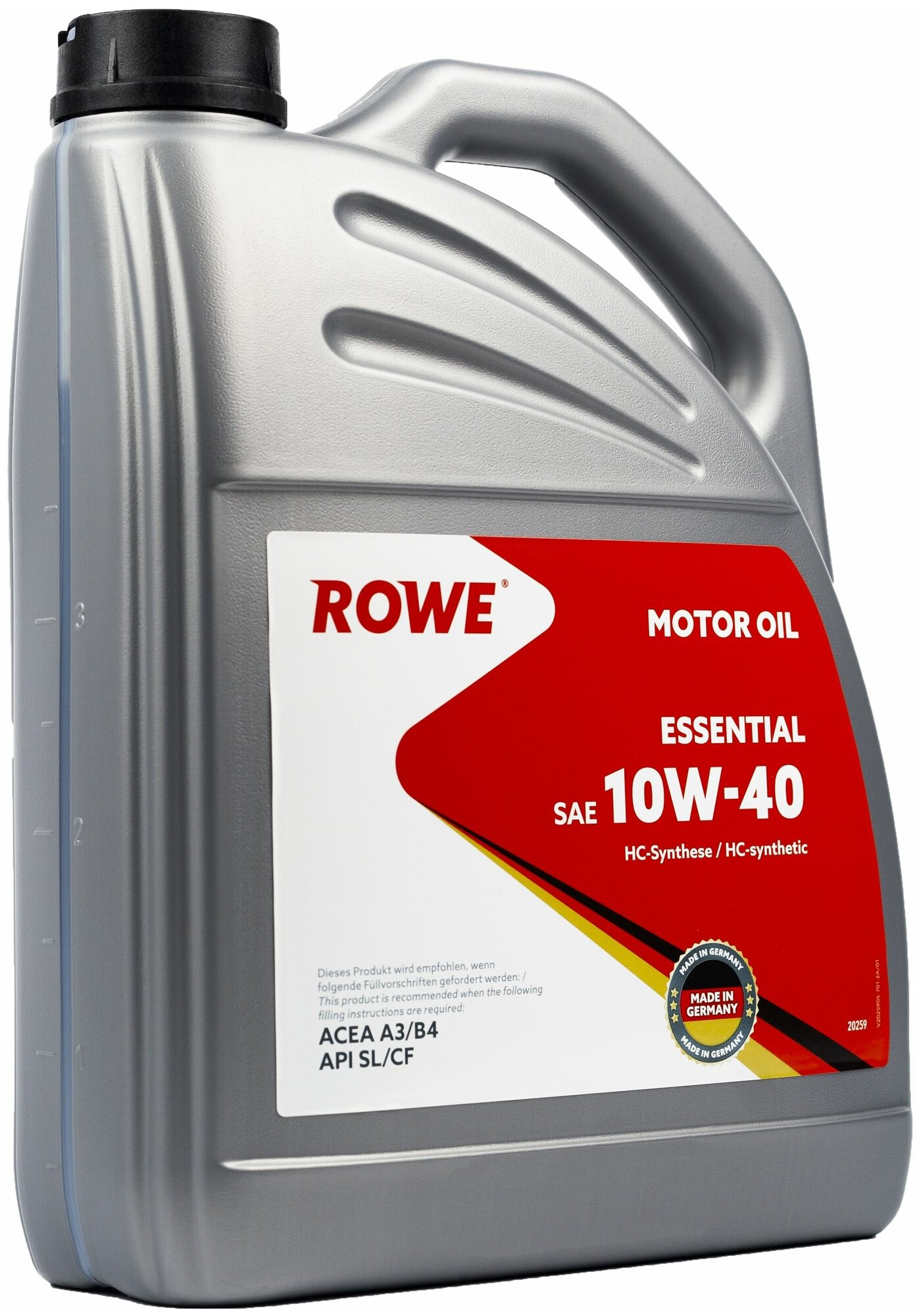 Масло моторное HC-синтетическое ROWE 10W-40 ESSENTIAL 4L