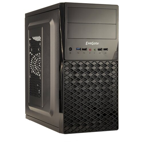 Exegate EX278429RUS Корпус Minitower Exegate QA-413U Black, mATX, XP450, Black, 120mm, 3*USB+1*USB3.0, Audio корпус для компьютера exegate ex278430rus qa 413u black