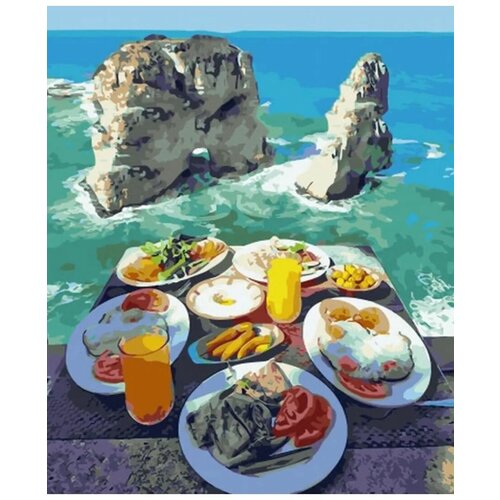 Картина по номерам Завтрак у моря 40х50 см Hobby Home картина по номерам ужин у моря 40х50 см