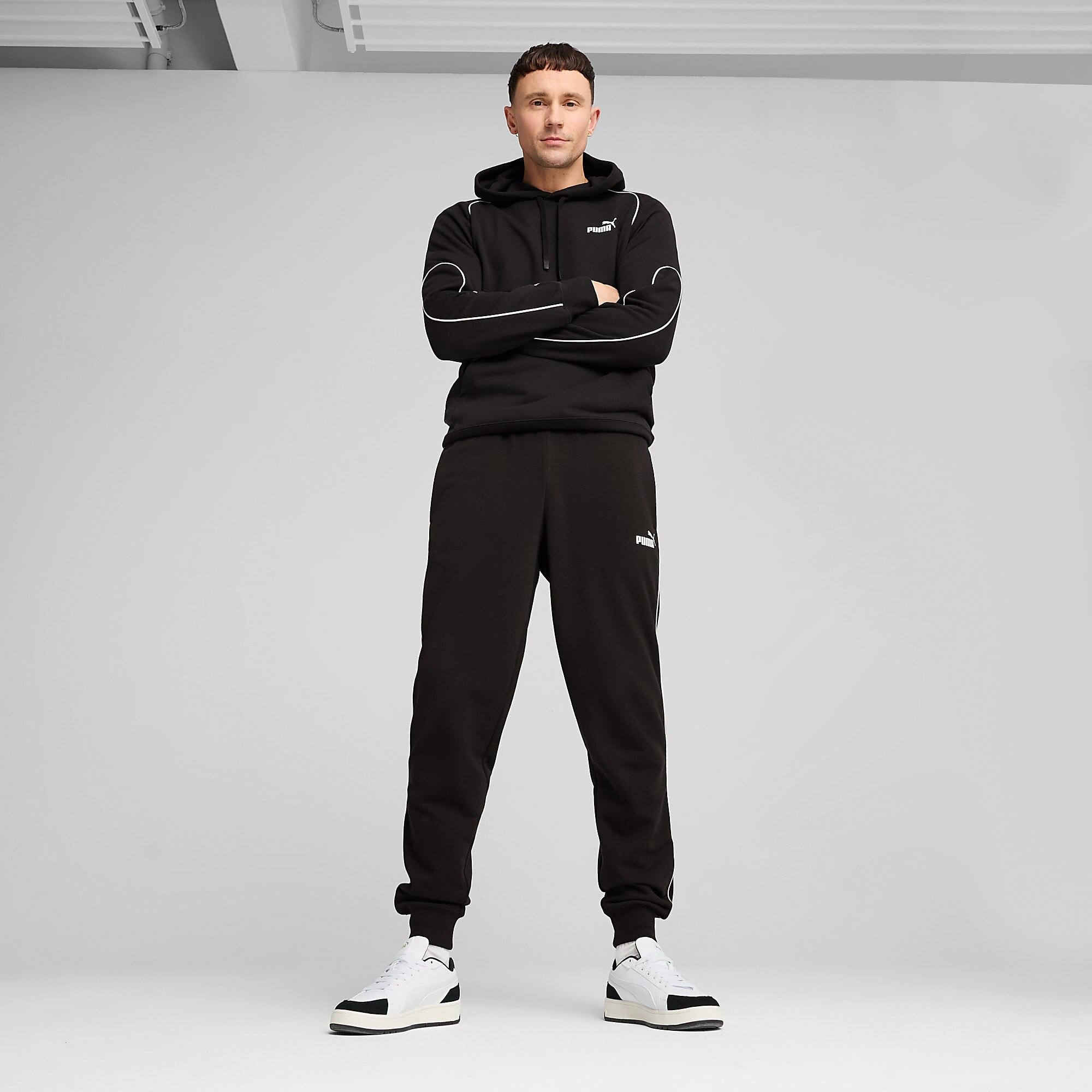 Брюки джоггеры PUMA SPORT, размер XS, черный — фото 1