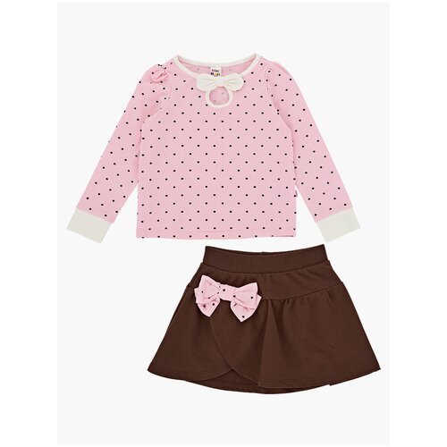 Комплект одежды для девочек Mini Maxi, модель 1376/1377, цвет розовый, размер 104