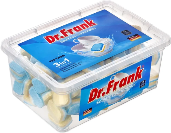 Таблетки для посудомоечных машин Dr.frank 3in1, 150 шт