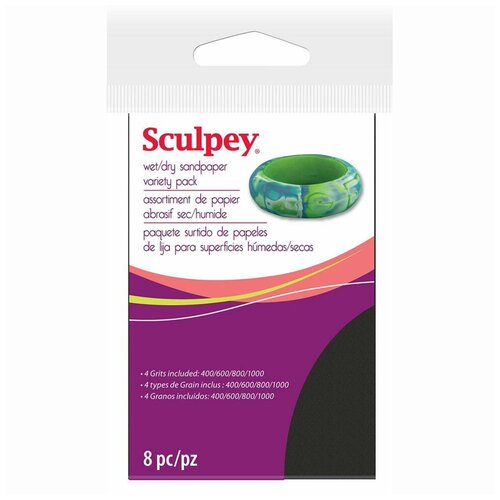 Sculpey Wet/dry sandpaper variety pack набор шлифовальной бумаги AS2010 .