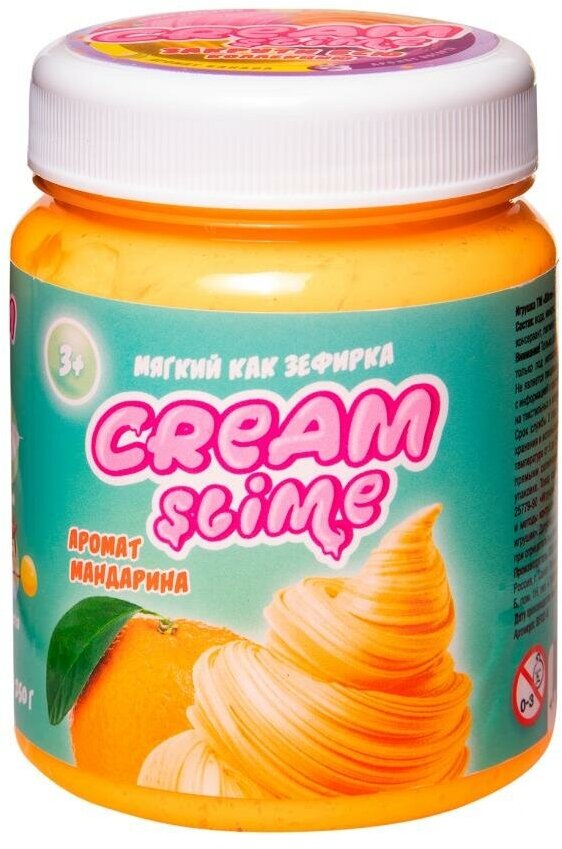Слайм Волшебный мир Cream-Slime, с ароматом мандарина, 250 г (SF02-K)