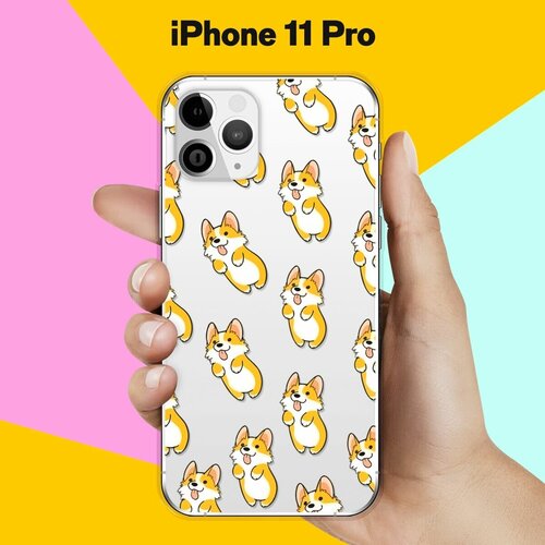 Силиконовый чехол Узор из корги на Apple iPhone 11 Pro силиконовый чехол love корги на apple iphone 11