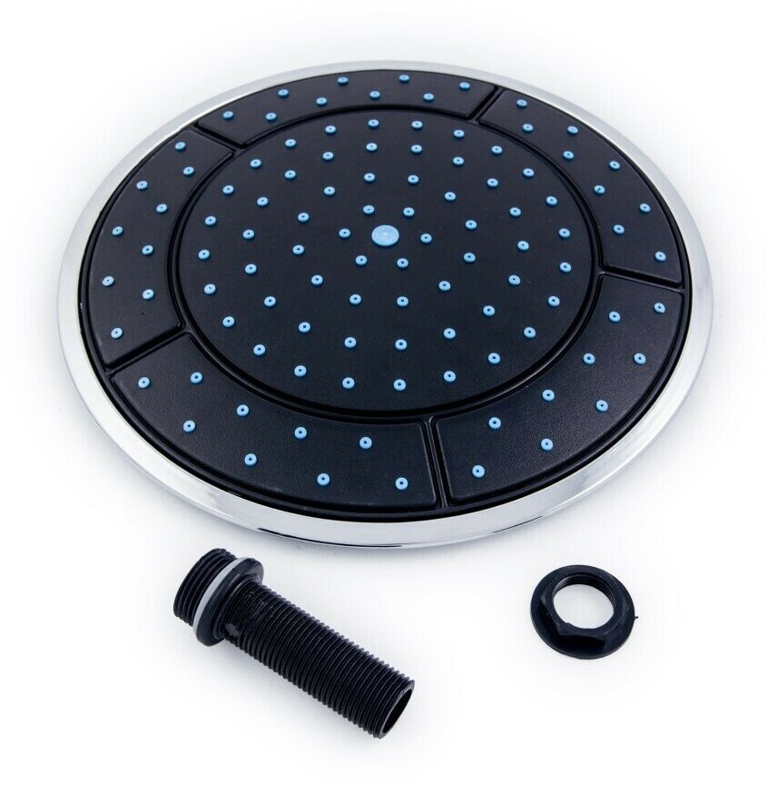 фото Верхний душ для душевой кабины 5003, тропический, d 240 мм, черный