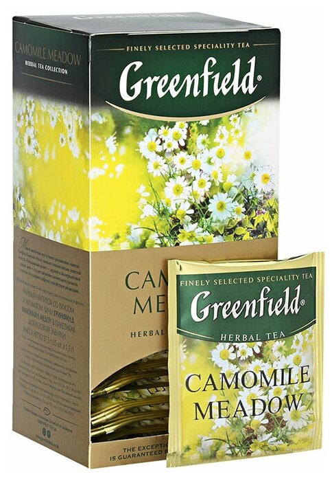 Greenfield чайный напиток пакетированный Сamomile Meadow 1,5г*25п - фотография № 5