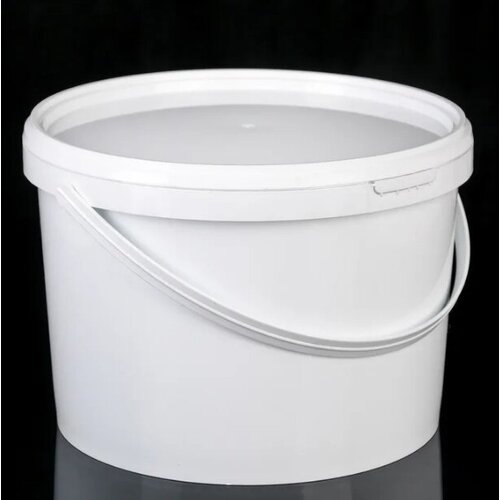 Ведро герметичное 11 л с крышкой цвет белый 585₽