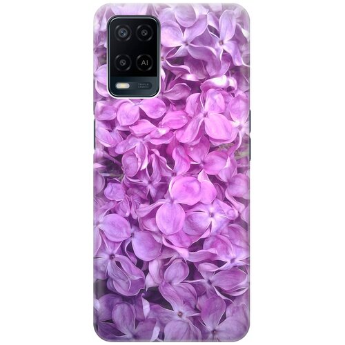 фото Силиконовый чехол на oppo a54 / оппо а54 с принтом "цветы серени" gosso