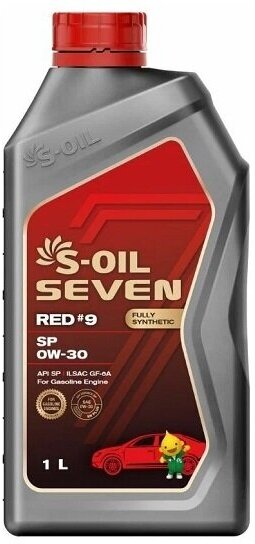 Синтетическое моторное масло S-OIL 7 RED #9 SP 0W-30, 1л
