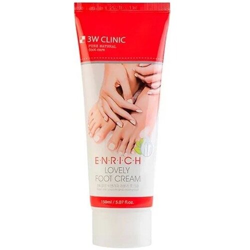 3W CLINIC ENRICH LOVELY FOOT CREAM Увлажняющий крем для ног 150мл