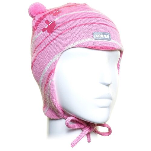 Шерстяная шапка с завязками Reima, Arctica Lt.pink для девочки, размер 052