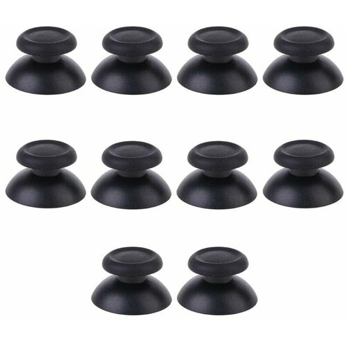 Аналоговые стики - грибки на геймпад джойстик 10 штук для 3D стиков Sony Playstation 4 dualshock ps4 черные накладки 69000₽