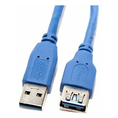 Кабель USB 3.0 AM -> AF, 5BITES 1.0 м, синий (UC3011-010F) кабель 5bites usb am af 1 8m uc3011 018f