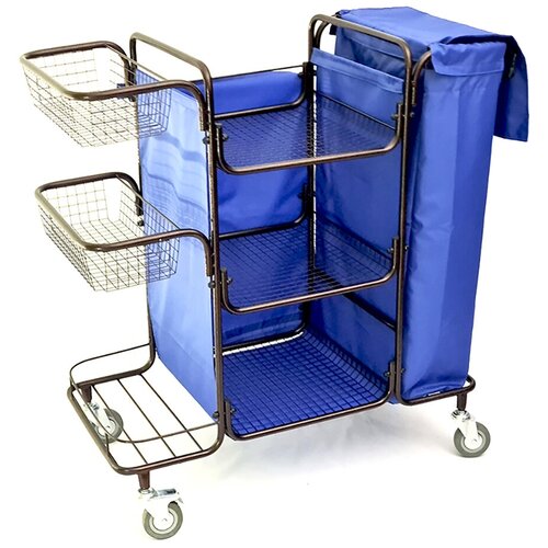 Тележка олдак разборная для горничной, ТГР 1 синий мешок