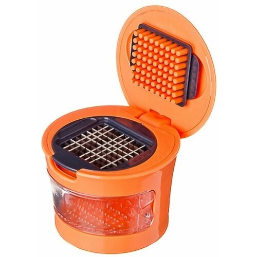 Чесночница-чоппер 2 насадки порежет чеснок оливки перец чили или редис не только быстро но и мелко без лишних усилий не оставляет в себе остатков или отходов чеснока 585₽