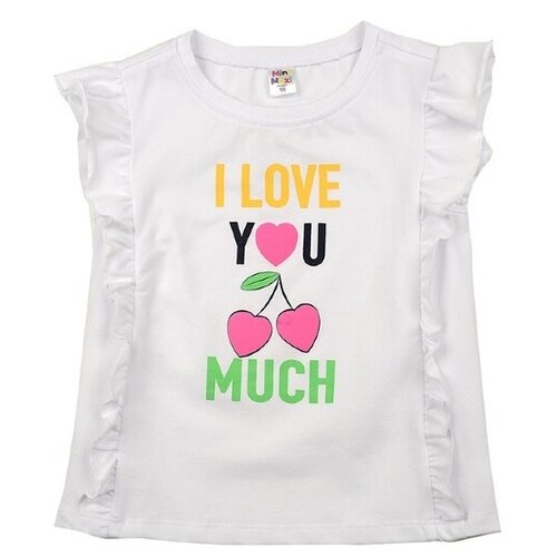 фото Футболка mini maxi 4497, цвет белый, размер 116