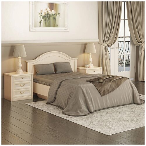 Кровать Екатерина 1400х2000 Крем Miassmobili