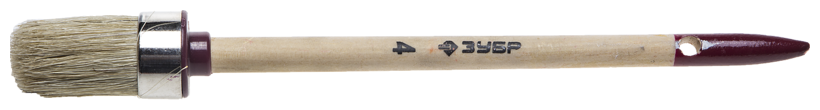 ЗУБР универсал 25мм, светлая натуральная щетина, деревянная ручка, Круглая кисть, мастер (01501-25) - фотография № 1
