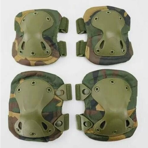 фото Наколенники и налокотники тактические военные зеленые №3 нет бренда