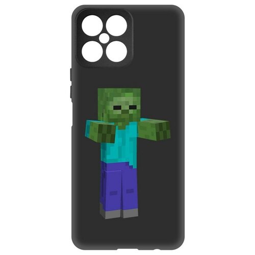 Чехол-накладка Krutoff Soft Case Minecraft-Гигант для Honor X30i черный чехол накладка krutoff soft case паровоз для honor x30i черный