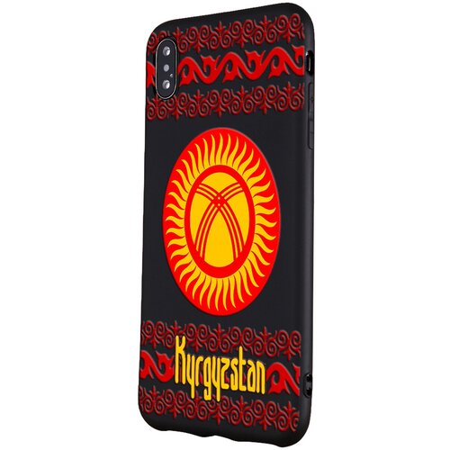 Силиконовый чехол Mcover для Apple iPhone XS Max с рисунком Флаг кыргызстана силиконовый чехол mcover для apple iphone xs max с рисунком абстрактный флаг рф