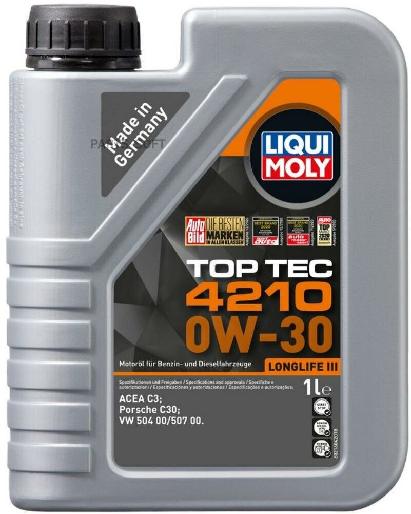 Масло моторное Top Tec 4210 0W-30 (1L) LIQUI MOLY / арт. 21604 - (1 шт)