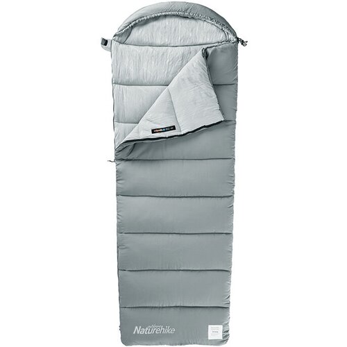Мешок спальный Naturehike Envelope M400, (190+30)х80 см, (правый) (ТК: +1°C), серый