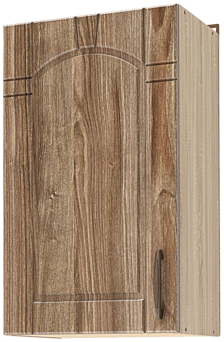 Кухонный модуль навесной шкаф Beneli камилла Каштан светлый/Дуб бардолино, фасады МДФ, 80х29х68см, 1шт.